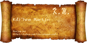 Kühne Martin névjegykártya