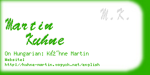 martin kuhne business card